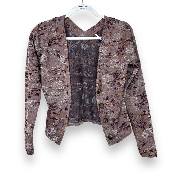 Free People Mulberry Purple Caroline Button Rare Sweater Cardigan Top Small - Picture 1 of 6